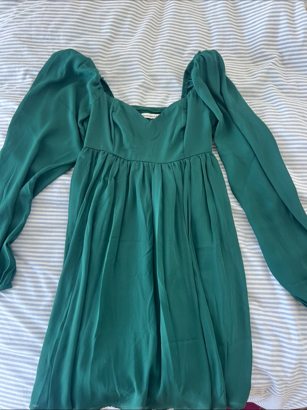 Long Sleeve Mini Dark Green Abercrombie Dress
